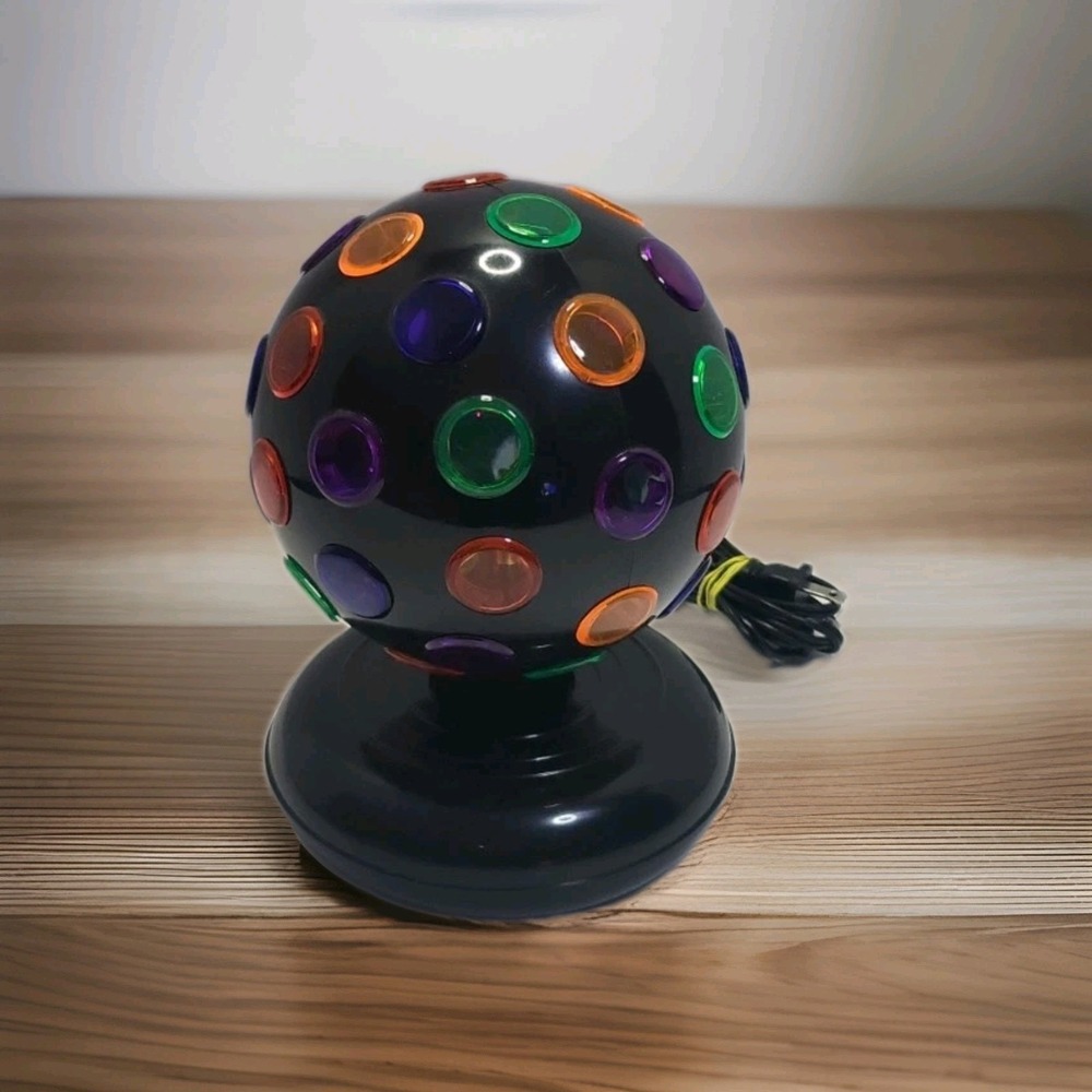 Vintage Rotating Disco Multicolor Light Ball Party Lamp Decor Tested / working
